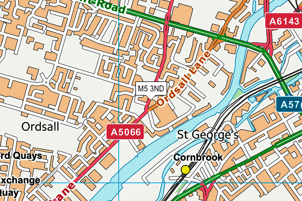 M5 3ND map - OS VectorMap District (Ordnance Survey)