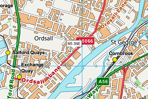 M5 3NE map - OS VectorMap District (Ordnance Survey)