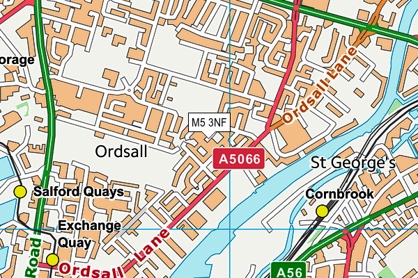 M5 3NF map - OS VectorMap District (Ordnance Survey)