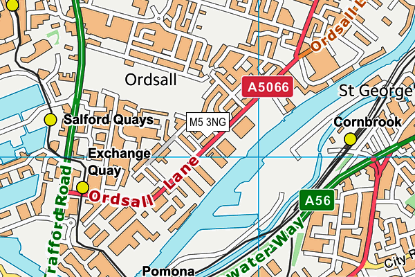 M5 3NG map - OS VectorMap District (Ordnance Survey)