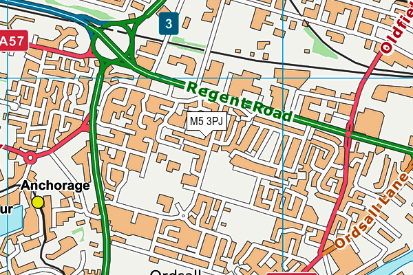 Primrose Hill Primary School map (M5 3PJ) - OS VectorMap District (Ordnance Survey)