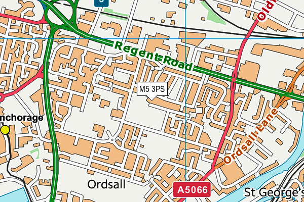 M5 3PS map - OS VectorMap District (Ordnance Survey)