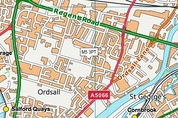 M5 3PT map - OS VectorMap District (Ordnance Survey)