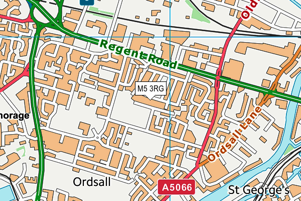 M5 3RG map - OS VectorMap District (Ordnance Survey)