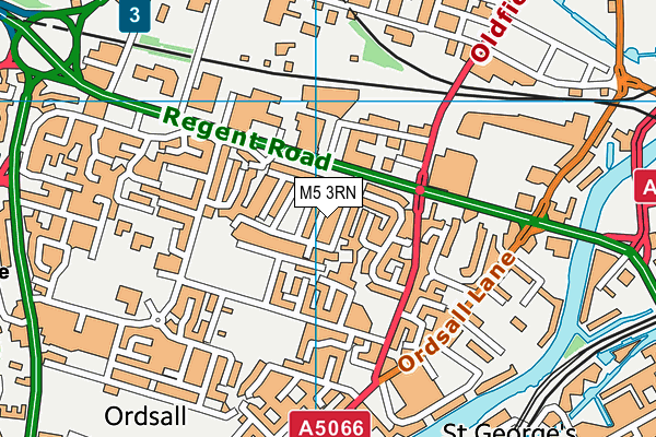 M5 3RN map - OS VectorMap District (Ordnance Survey)