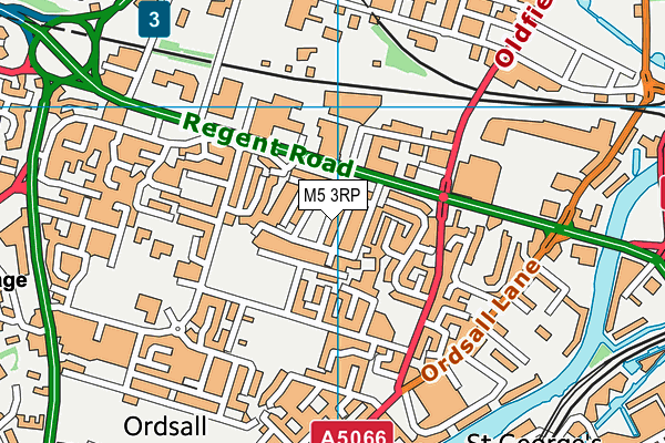 M5 3RP map - OS VectorMap District (Ordnance Survey)