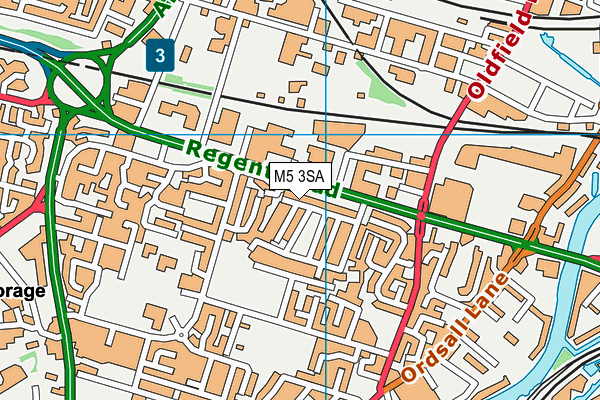 M5 3SA map - OS VectorMap District (Ordnance Survey)