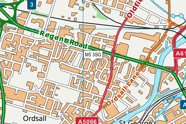 M5 3SG map - OS VectorMap District (Ordnance Survey)