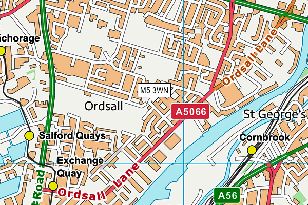 M5 3WN map - OS VectorMap District (Ordnance Survey)