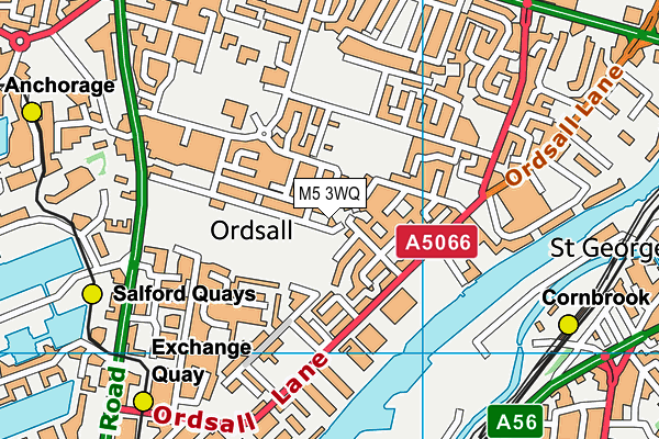 M5 3WQ map - OS VectorMap District (Ordnance Survey)