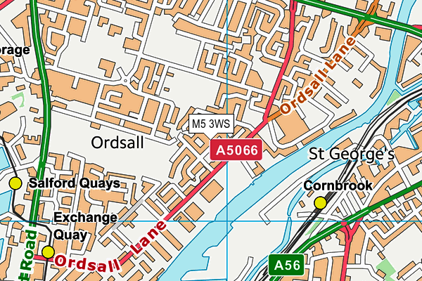 M5 3WS map - OS VectorMap District (Ordnance Survey)