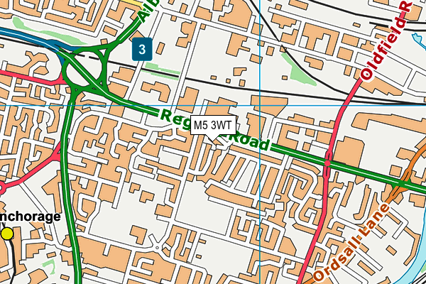 M5 3WT map - OS VectorMap District (Ordnance Survey)