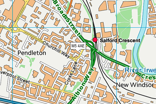 M5 4AE map - OS VectorMap District (Ordnance Survey)