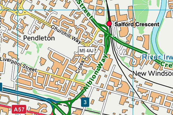 M5 4AJ map - OS VectorMap District (Ordnance Survey)