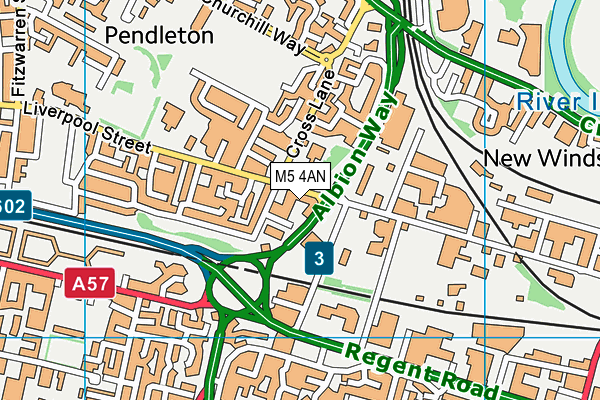 M5 4AN map - OS VectorMap District (Ordnance Survey)