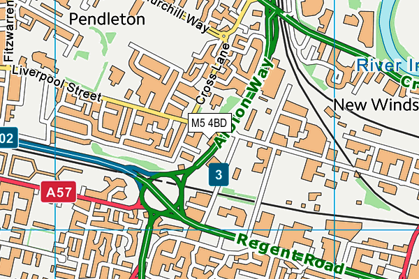 M5 4BD map - OS VectorMap District (Ordnance Survey)