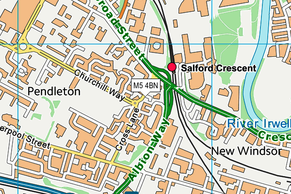 M5 4BN map - OS VectorMap District (Ordnance Survey)