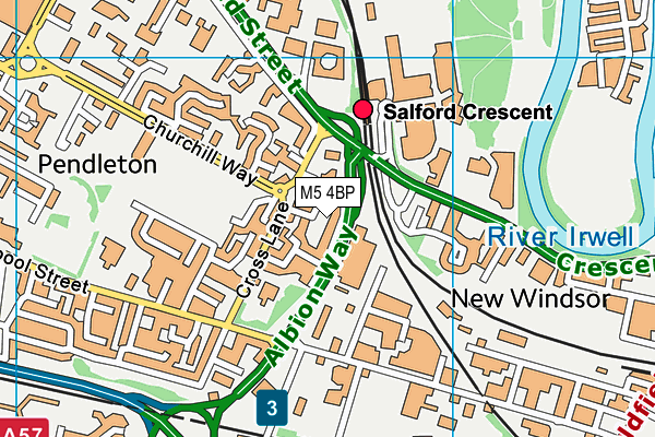 M5 4BP map - OS VectorMap District (Ordnance Survey)