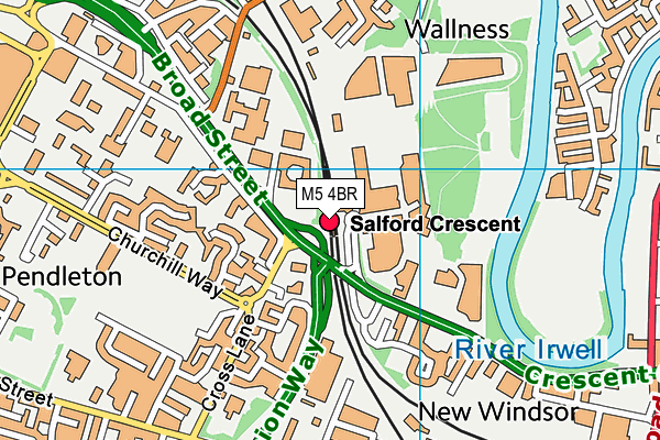 M5 4BR map - OS VectorMap District (Ordnance Survey)