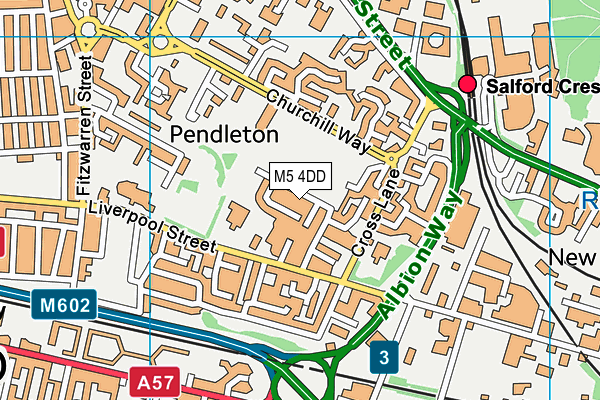 M5 4DD map - OS VectorMap District (Ordnance Survey)