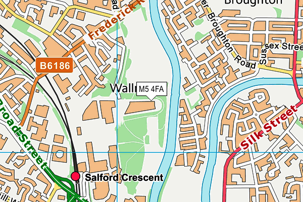 M5 4FA map - OS VectorMap District (Ordnance Survey)