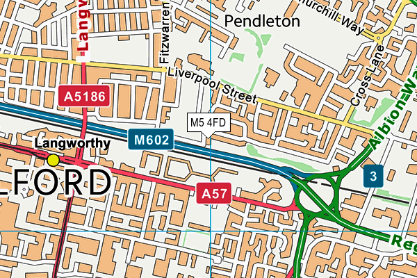 M5 4FD map - OS VectorMap District (Ordnance Survey)