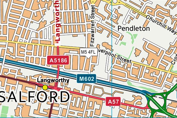 M5 4FL map - OS VectorMap District (Ordnance Survey)