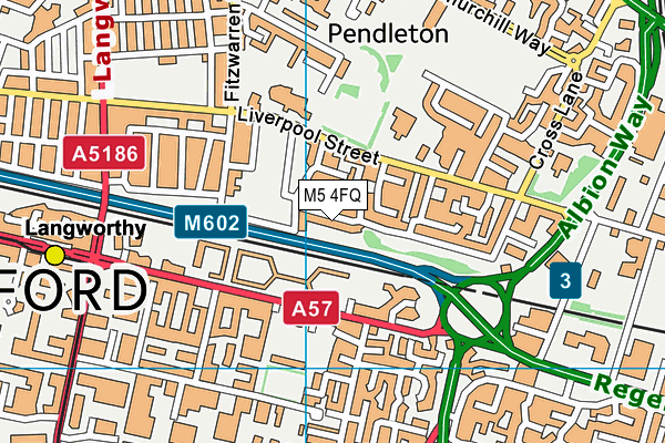 M5 4FQ map - OS VectorMap District (Ordnance Survey)