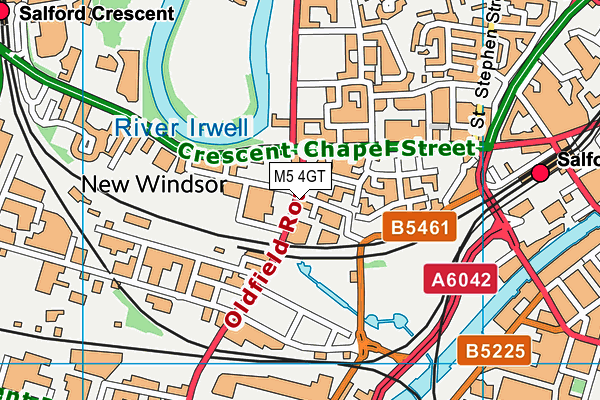 M5 4GT map - OS VectorMap District (Ordnance Survey)