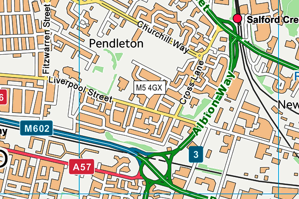 M5 4GX map - OS VectorMap District (Ordnance Survey)