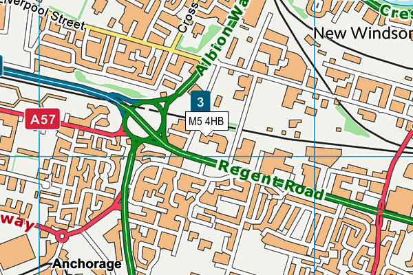 M5 4HB map - OS VectorMap District (Ordnance Survey)