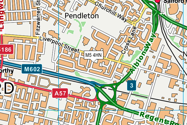 M5 4HN map - OS VectorMap District (Ordnance Survey)