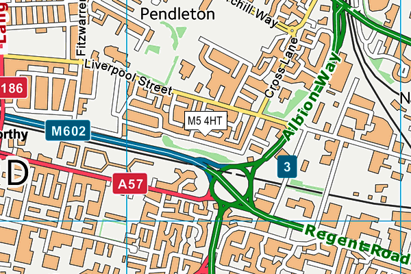 M5 4HT map - OS VectorMap District (Ordnance Survey)