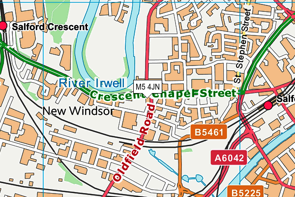 M5 4JN map - OS VectorMap District (Ordnance Survey)