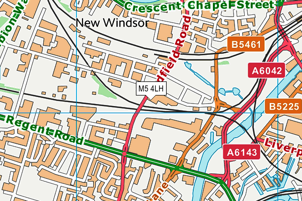 M5 4LH map - OS VectorMap District (Ordnance Survey)