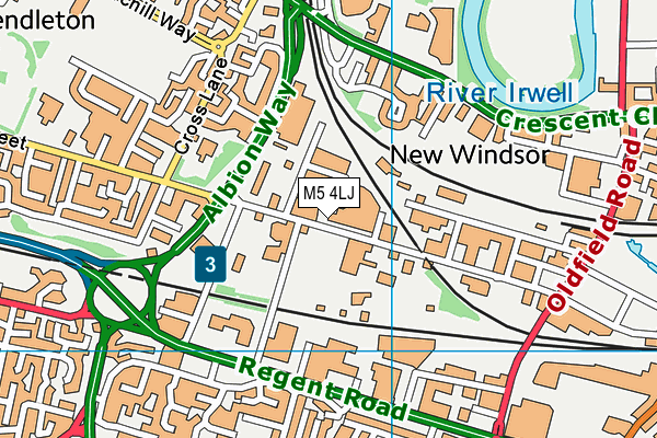 M5 4LJ map - OS VectorMap District (Ordnance Survey)