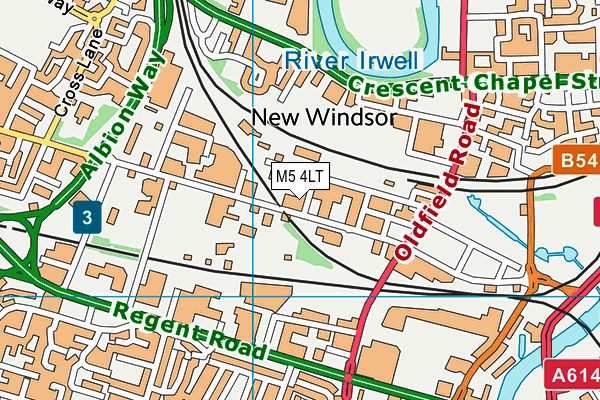 M5 4LT map - OS VectorMap District (Ordnance Survey)