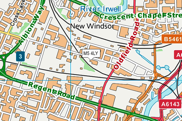 M5 4LY map - OS VectorMap District (Ordnance Survey)