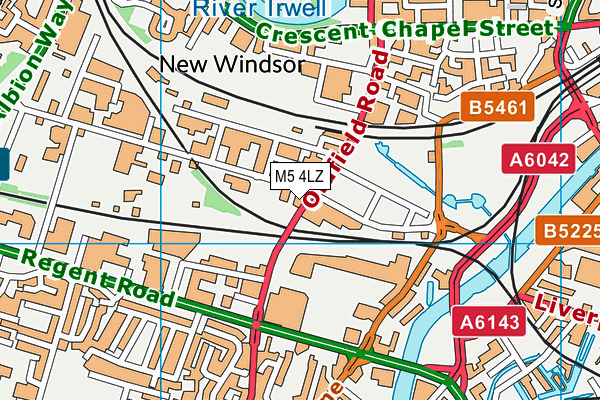 M5 4LZ map - OS VectorMap District (Ordnance Survey)