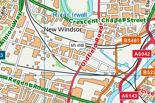 M5 4NB map - OS VectorMap District (Ordnance Survey)