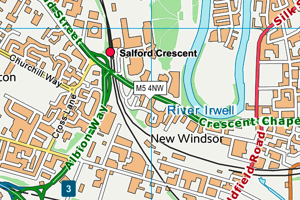 M5 4NW map - OS VectorMap District (Ordnance Survey)