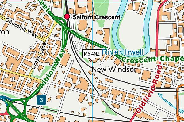 M5 4NZ map - OS VectorMap District (Ordnance Survey)