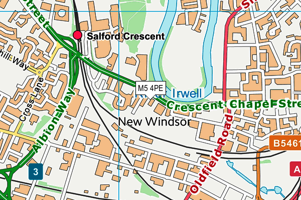 M5 4PE map - OS VectorMap District (Ordnance Survey)