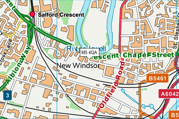 M5 4QA map - OS VectorMap District (Ordnance Survey)