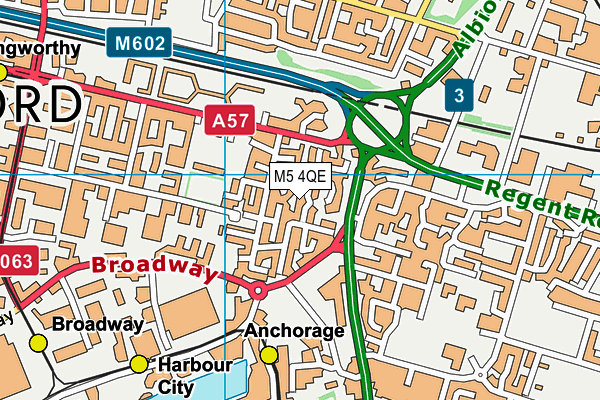 M5 4QE map - OS VectorMap District (Ordnance Survey)