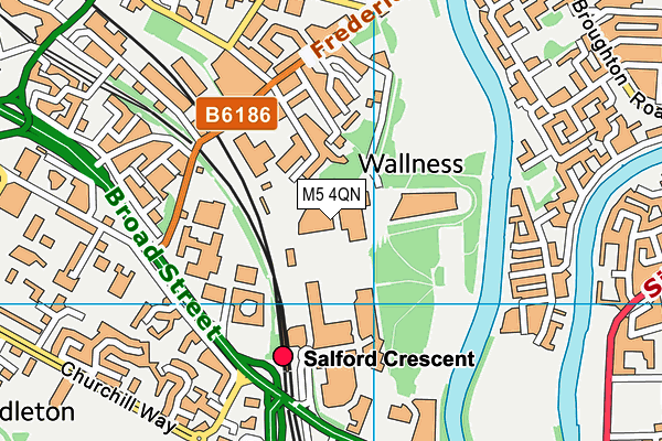 M5 4QN map - OS VectorMap District (Ordnance Survey)