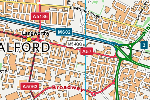 M5 4QQ map - OS VectorMap District (Ordnance Survey)