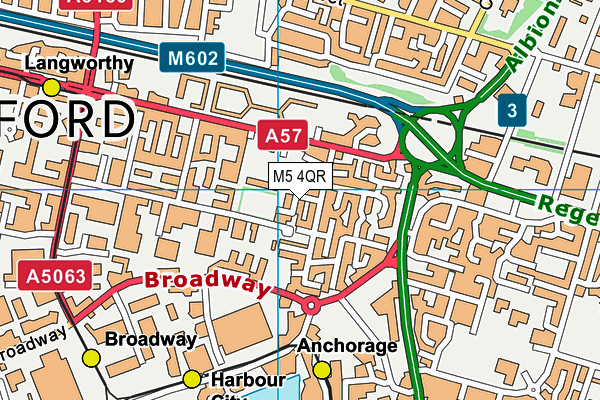 M5 4QR map - OS VectorMap District (Ordnance Survey)