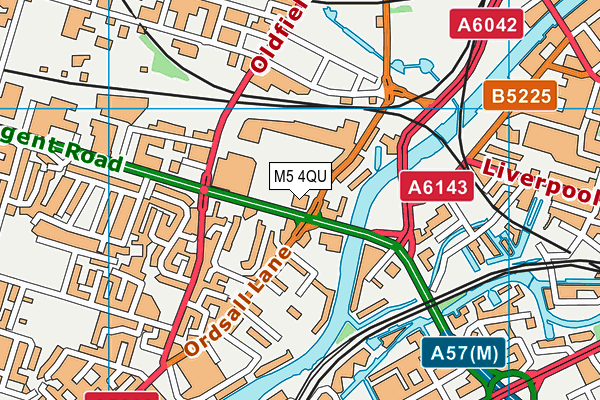 M5 4QU map - OS VectorMap District (Ordnance Survey)