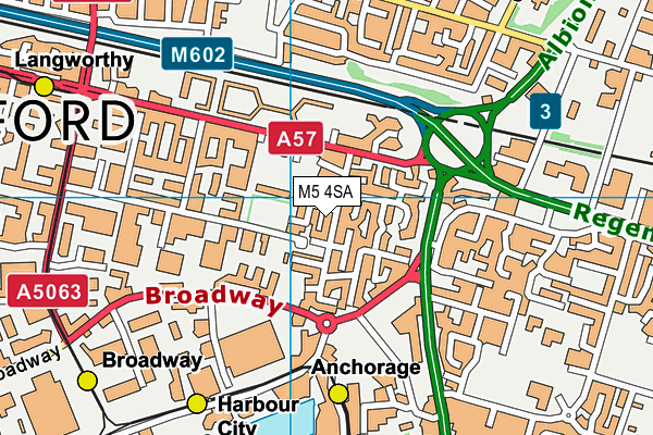 M5 4SA map - OS VectorMap District (Ordnance Survey)